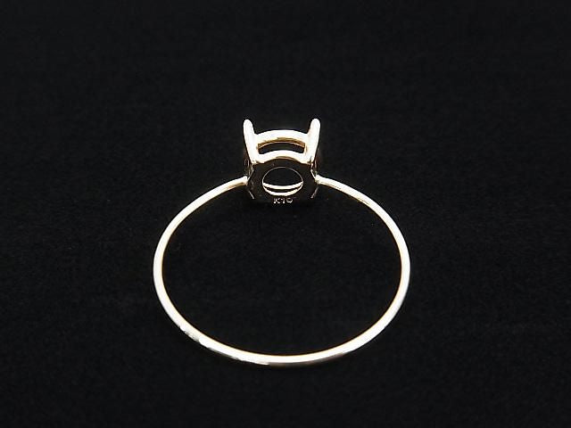 [K10 Yellow Gold] Ring Frame (Prong Setting) for Round Faceted 6mm Rings 1pc [Japan]
