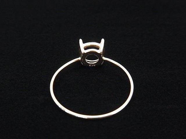 [Video][Japan][K10 Yellow Gold]Ring Frame (Prong Setting) Round Faceted 6mm 1pc