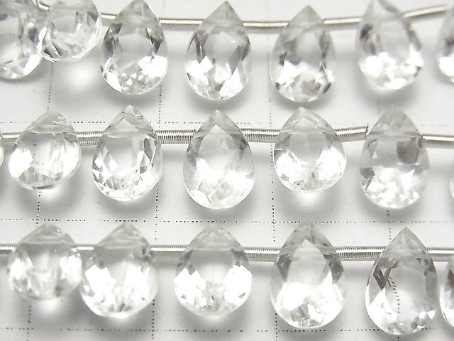 [Video] High Quality Crystal AAA Pear shape Faceted 9x6x4mm 1strand (18pcs)