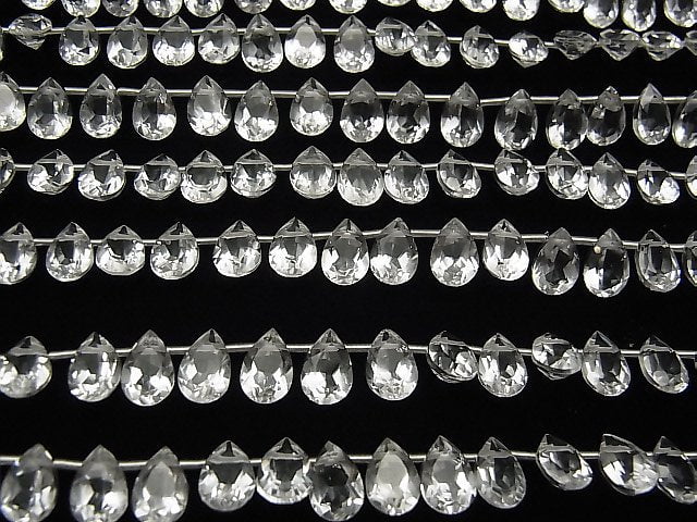 [Video] High Quality Crystal AAA Pear shape Faceted 9x6x4mm 1strand (18pcs)