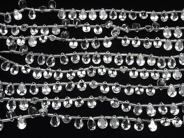 [Video]High Quality Crystal AAA Pear Shape Faceted 9x6mm 1strand (18pcs)