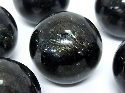 Nuummite / Astrophyllite, Round Gemstone Beads