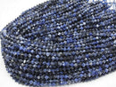 [Video] High Quality!  Sodalite AA+ Faceted Button Rondelle 6x6x5.5mm 1strand beads (aprx.15inch/38cm)