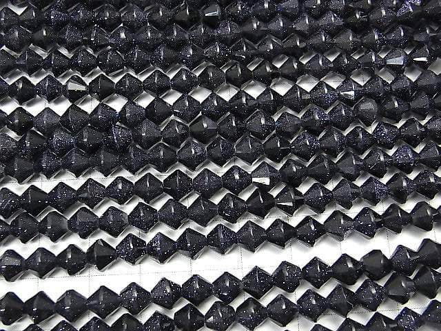 High Quality!  1strand $6.79! Blue Golden Sand Stone  Faceted Button Rondelle 6x6x5.5mm 1strand beads (aprx.15inch/38cm)