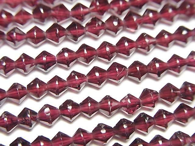 [Video] High Quality! Garnet AAA Abacus Cut 4x4x3mm 1-strand beads (approx. 15inch/36cm)