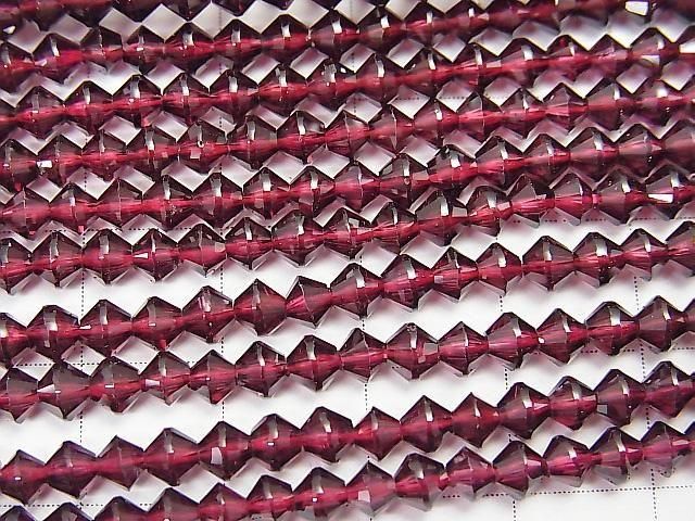 [Video] High Quality! Garnet AAA Abacus Cut 4x4x3mm 1-strand beads (approx. 15inch/36cm)