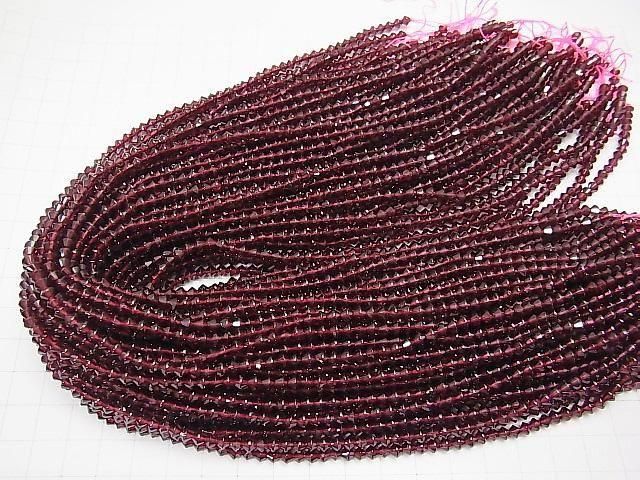 [Video] High Quality! Garnet AAA Abacus Cut 4x4x3mm 1-strand beads (approx. 15inch/36cm)