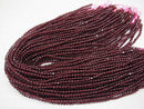 [Video] High Quality Garnet AAA Faceted Button Rondelle 4x4x3mm 1strand beads (aprx.15inch/38cm)
