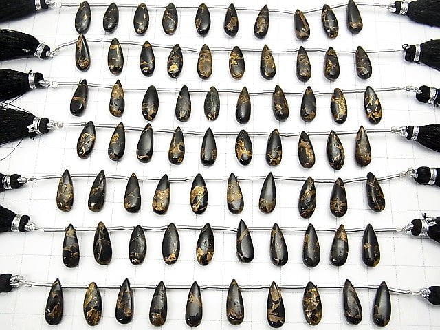 [Video]Copper Obsidian AAA Pear shape (Smooth) 15x6mm 1strand (8pcs)