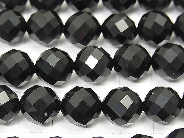 High Quality!  1strand $11.79! Onyx AAA 64Faceted Round 12mm 1strand beads (aprx.15inch/37cm)