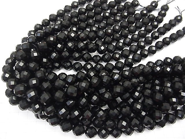 High Quality!  1strand $11.79! Onyx AAA 64Faceted Round 12mm 1strand beads (aprx.15inch/37cm)