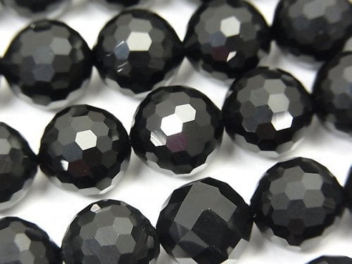 Faceted Round, Onyx Gemstone Beads