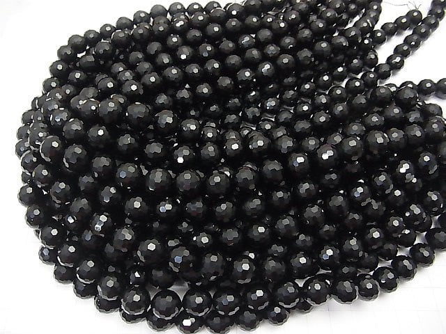 High Quality!  1strand $11.79! Onyx AAA 128Faceted Round 12mm half or 1strand beads (aprx.15inch/38cm)