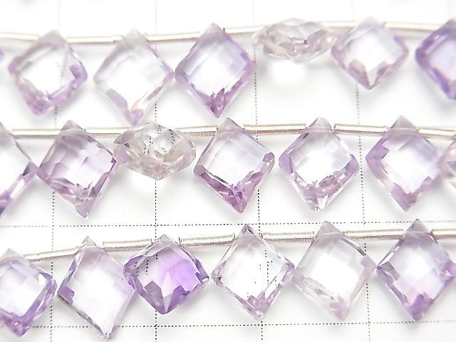 [Video] High Quality Pink Amethyst AAA Diamond Shape 10x8mm half or 1strand (18pcs).