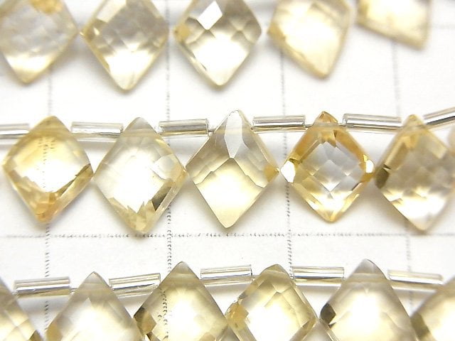 [Video] High Quality Citrine AAA Diamond Shape 10x8mm half or 1strand (18pcs )