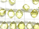 [Video]High Quality Lemon Quartz AAA Diamond Shape 10x8mm half or 1strand (18pcs )