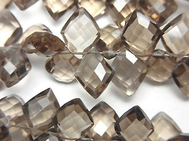 [Video]High Quality Smoky Quartz AAA Diamond Shape 10x8mm half or 1strand (22pcs )