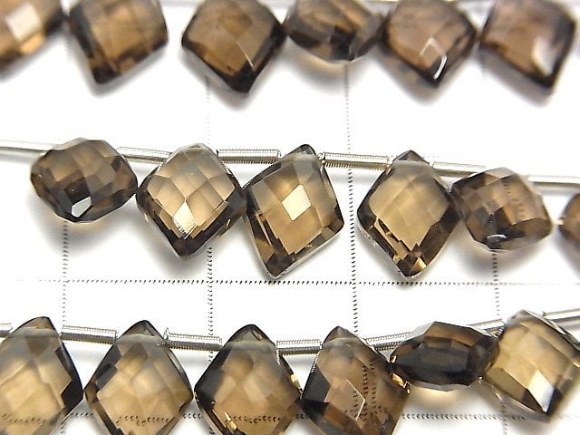 [Video] High Quality Smoky Quartz AAA Diamond Shape 10x8mm half or 1strand (22pcs )