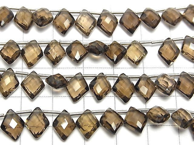 [Video] High Quality Smoky Quartz AAA Diamond Shape 10x8mm half or 1strand (22pcs )