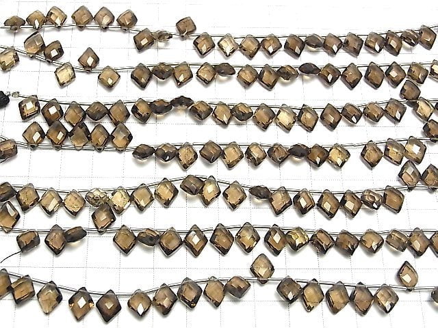 [Video] High Quality Smoky Quartz AAA Diamond Shape 10x8mm half or 1strand (22pcs )