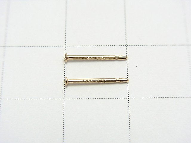 14KGF Earstuds Earrings (with dish) 0.7x9.5mm 5pairs