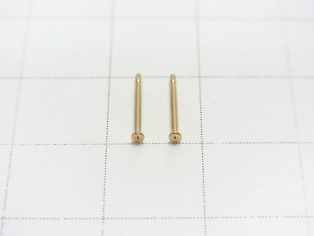 14KGF Earstuds Earrings (with dish) 0.7x9.5mm 5pairs