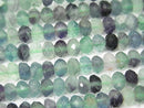 High Quality! 1strand $9.79! Multicolor Fluorite AA ++ Faceted Button Rondelle 6x6x3mm 1strand beads (aprx.15inch / 38cm)