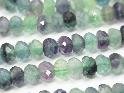 Fluorite, Roundel Gemstone Beads