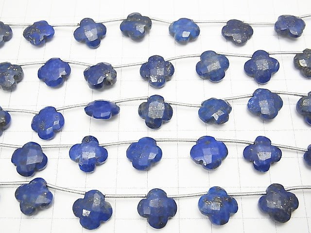 [Video] Lapis lazuli AA++ Flower motif 12x12x5mm 1strand (9pcs)