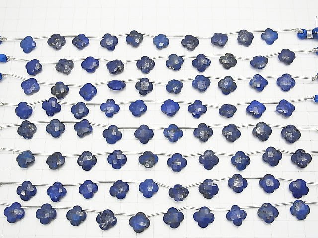 [Video] Lapis lazuli AA++ Flower motif 12x12x5mm 1strand (9pcs)