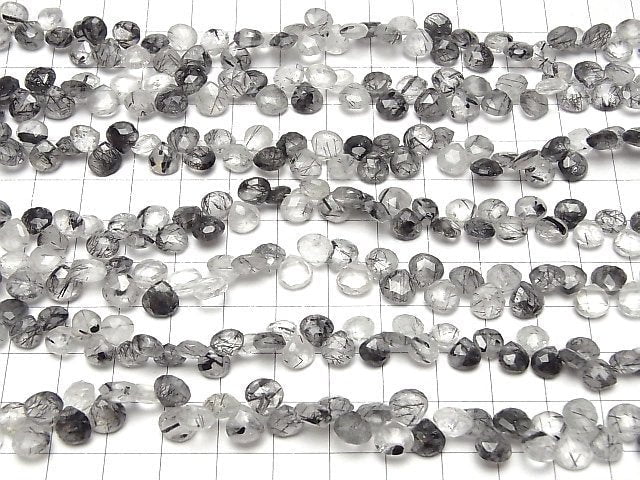 [Video]High Quality Tourmaline Quartz AA++ Chestnut Faceted Briolette 1strand beads (aprx.7inch/18cm)
