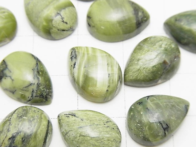 Green Opal Pear shape Cabochon 14x10mm 2pcs $4.79!