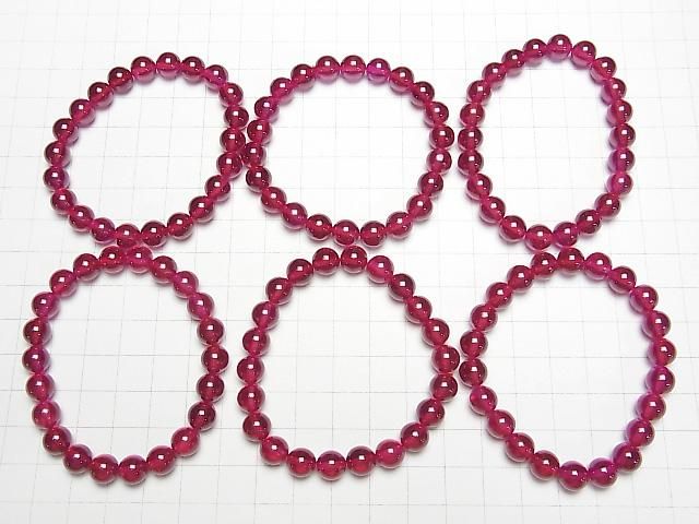[Video] Synthetic Ruby AAA Round 8mm Bracelet