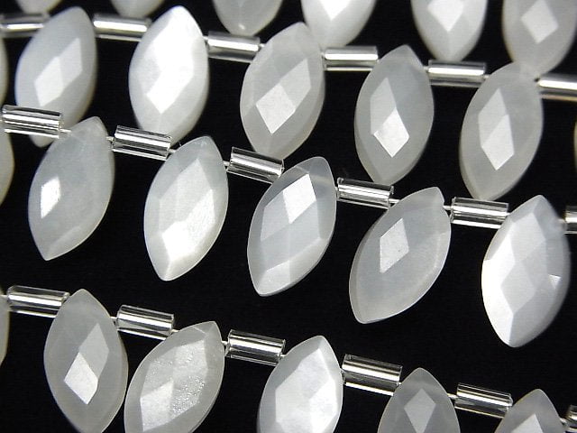 Faceted Briolette, Marquise, Moonstone Gemstone Beads