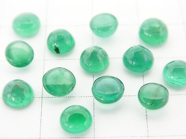 [Video] Brazil High Quality Emerald AAA- Round Cabochon Mixed Sizes 3pcs
