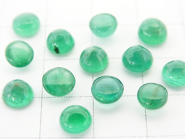 [Video]Brazil High Quality Emerald AAA- Round Cabochon Size Mix 3pcs $79.99!