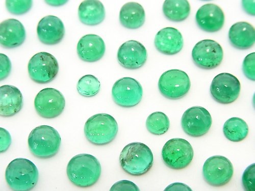 Cabochon, Emerald Gemstone Beads