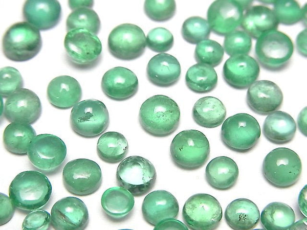 Cabochon, Emerald Gemstone Beads