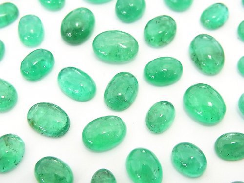 Cabochon, Emerald Gemstone Beads