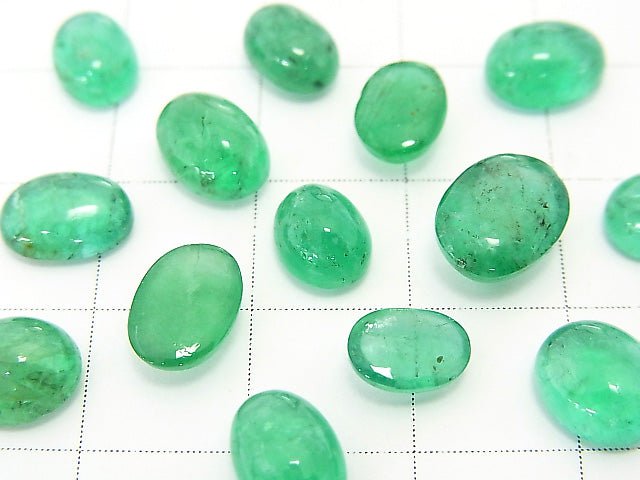 Brazil High Quality Emerald AAA- Oval Cabochon Size Mix 3pcs $89.99!