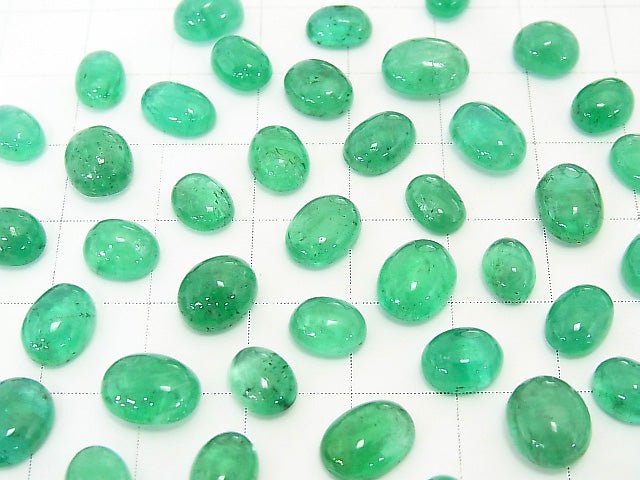 Brazil High Quality Emerald AAA- Oval Cabochon Size Mix 3pcs $89.99!