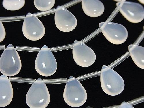 Pear Shape, White Jade Gemstone Beads