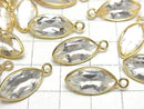 [Video]High Quality Crystal AAA Bezel Setting Marquise Faceted 17x9mm 18KGP 2pcs