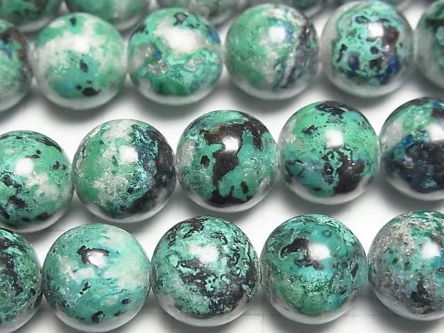 [Video] Chrysocolla AA Round 12mm half or 1strand beads (aprx.15inch/38cm)