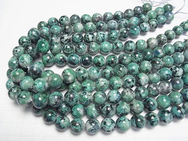 [Video] Chrysocolla AA Round 12mm half or 1strand beads (aprx.15inch/38cm)