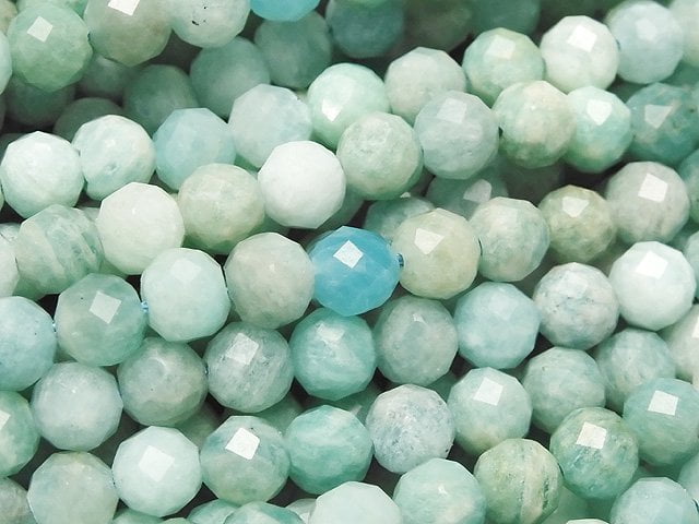 Amazonite, Faceted Round Gemstone Beads