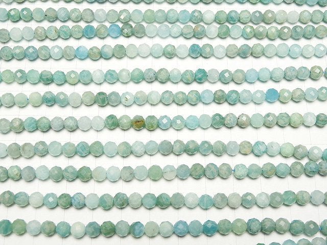 High Quality!  1strand $8.79! Amazonite AA Faceted Round 5mm  1strand beads (aprx.15inch/37cm)