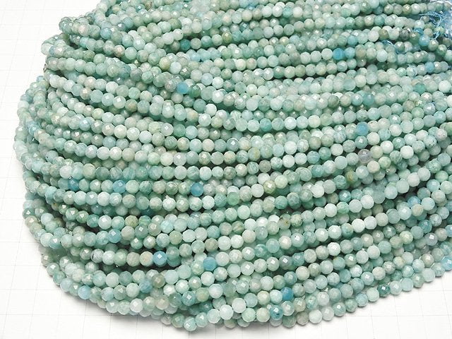 High Quality!  1strand $8.79! Amazonite AA Faceted Round 5mm  1strand beads (aprx.15inch/37cm)