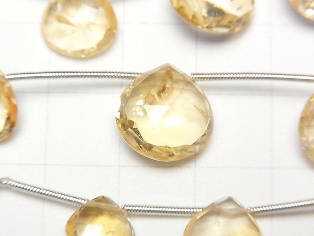 [Video]High Quality Citrine AAA- Chestnut Faceted Briolette 1strand (7pcs)