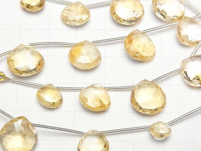 [Video]High Quality Citrine AAA- Chestnut Faceted Briolette 1strand (7pcs)